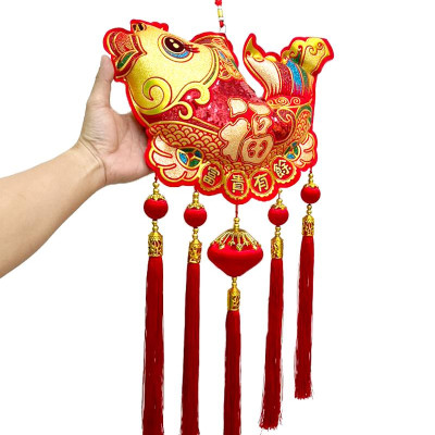 Dây Treo Hình Cá Chép Đỏ Trang Trí Tết