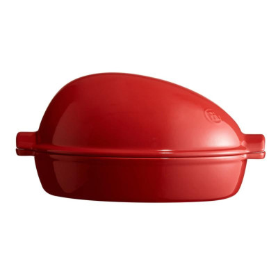 Thố Nướng Có Nắp Cỡ lớn Emile Henry EH348444 41,5 x 27,5 cm Màu Đỏ Burgundy Hàng chính hãng