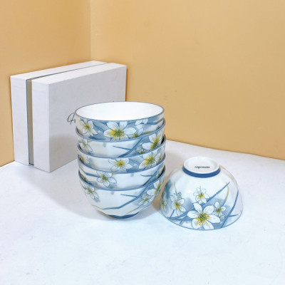 Bộ Bát Đĩa Hoa Thuỷ Tinh Thương Hiệu Gosu, Sử Dụng Được Cho Lò Vi Sóng, Máy Rửa Bát