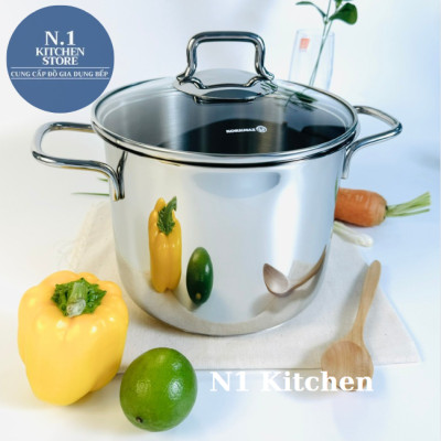 Nồi inox cao cấp Korkmaz Perla thân cao Thổ Nhĩ Kỳ - Bảo hành 4 năm - Hàng Chính Hãng