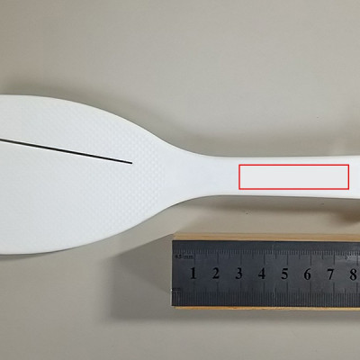 Muôi xới cơm chống dính tiện lợi, thiết kế có khe/ rãnh dùng để kẹp vắt túi nilon - nội địa Nhật Bản 