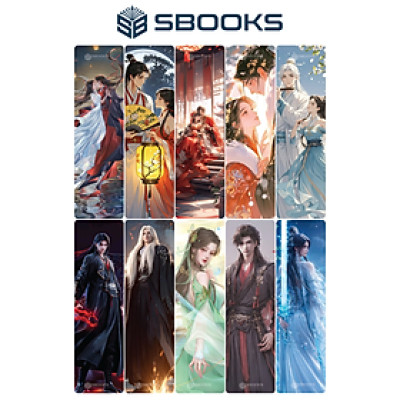 10 Cái Bookmark Kẹp Sách, Dấu Trang Hoạ Tiết Tranh Tru Tiên  - SBOOKS