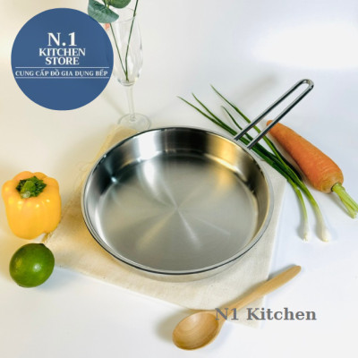 Chảo inox cao cấp Korkmaz Perla 24cm- A1659 - Hàng Chính Hãng