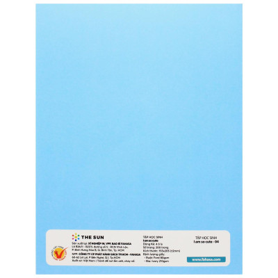 Tập Học Sinh I Am So Cute - 4 Ôly - 200 Trang 80gsm - The Sun (Mẫu Màu Giao Ngẫu Nhiên)