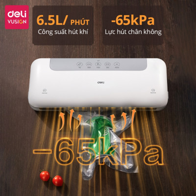 [TẶNG TÚI HÚT] Máy Hút Chân Không Thực Phẩm Không Kén Túi LM666 Công Suất Cao Tặng Kèm Ống Hút Thực Phẩm Tiện Lợi