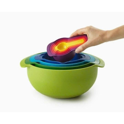 BỘ dụng cụ nhà bếp xếp lồng 9 món Joseph Joseph Nest plus 9 Nhiều màu Hàng chính hãng