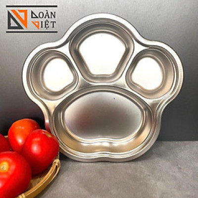 KHAY ĐỰNG THỨC ĂN CHO BÉ - Inox không gỉ cao cấp, không bám mùi, đảm bảo VSATTP - Hoạ tiết ngộ nghĩnh