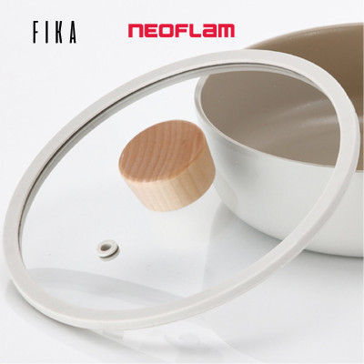 [Hàng chính hãng] Nắp/  Vung kính nồi, chảo Fika Neoflam bằng thủy tinh cường lực,viền silicone