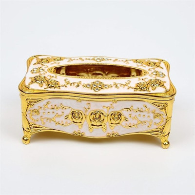 HỘP ĐỰNG GIẤY ĂN MẠ VÀNG KIỂU DÁNG MÀU SẮC HOA VĂN PHONG CÁCH CHÂU ÂU SANG TRỌNG