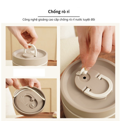 Hộp Đựng Cơm Giữ Nhiệt 3 Tầng Tặng Kèm Đũa Thìa, Hộp Cơm Văn Phòng Tiện Lợi