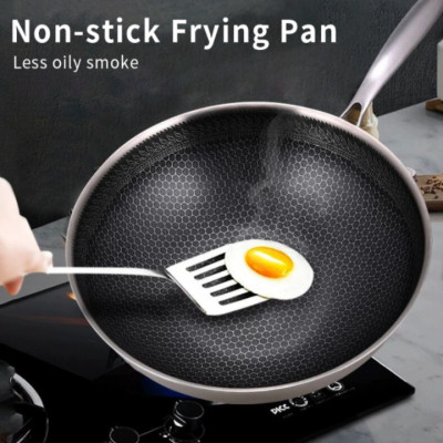 Chảo chống dính lòng sâu inox 304 cao cấp DSP CS004 bằng thép không gỉ, độ cứng cao - HÀNG CHÍNH HÃNG