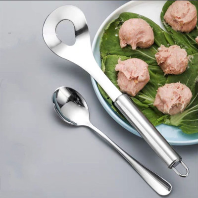 Muỗng Thìa Inox Tạo Làm Thịt Viên Cá Viên Chia Thịt Viên Nhanh Tiện Dụng
