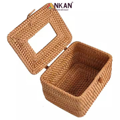 Hộp Đựng Khăn Giấy Mây Tre Đan Tự Nhiên Cao Cấp – Hộp Khăn Giấy Trang Trí Bàn, Decor Nhà Hàng Khách Sạn