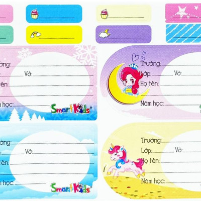 Nhãn Vở Smart Kid Unicorn LB01 (20 Nhãn Vở)