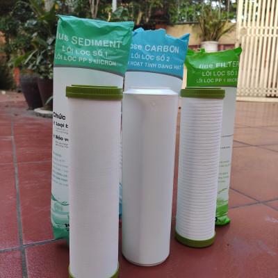 Bộ 3 LÕI LỌC NƯỚC số 1,2,3 lõi lọc thô dùng cho máy lọc nước R.O gia đình