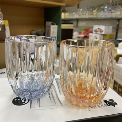 Bộ 6 ly  ( Cốc ) thủy tinh  uống nước cao cấp vân sọc - VD55