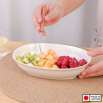 Đĩa bầu dục sâu lòng màu trắng 1.0L 