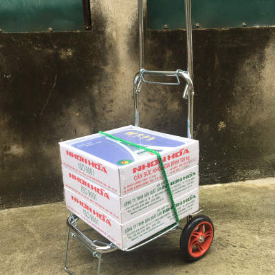 Xe kéo đi chợ cao cấp NiNDA NDX002 gấp gọn tiện dụng chất liệu inox chắc chắn, dễ dàng điều chỉnh kích thước tay kéo , tải trọng lên đến 20kg- Hàng chính hãng