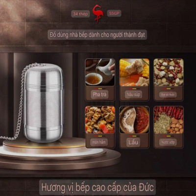 Dụng Cụ Lọc Quả Lọc Trà Thảo quả Inox SUS 316 Quả Lọc Trà Gia Vị Thảo Quả Lỗ Lọc Siêu Mịn Kháng Khuẩn Công Nghệ CNC Cao Cấp ( Hàng Top 1 )