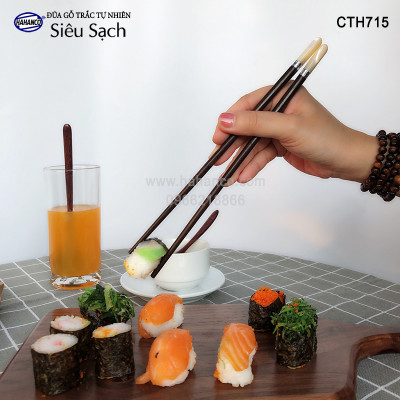 Đũa Trắc đầu ốc biển đai Bạc Super VIP - đủ mẫu (10 đôi/Hộp) dành cho nhà giàu - Sang trọng - Đẳng cấp