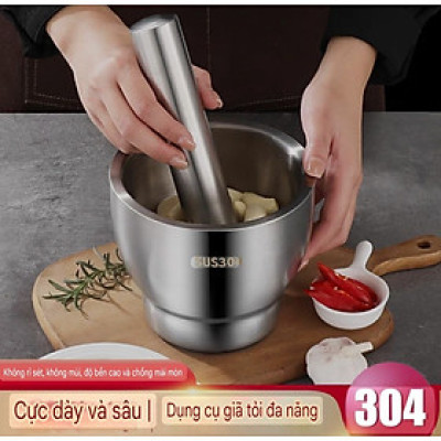 ( Hàng Xịn ) Bộ chày cối Inox sus 304 cao cấp