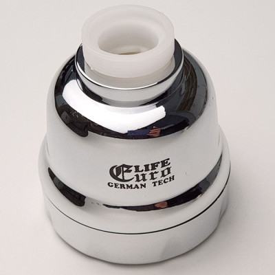 Đầu Vòi Tăng Áp 1 Chế Độ Chảy Mạ Chrome Eurolife EL-TA03 (Trắng Bạc)