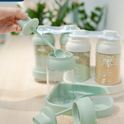 Bộ 2 lọ gia vị Tritan Yoko Hộp đựng gia vị INOCHI