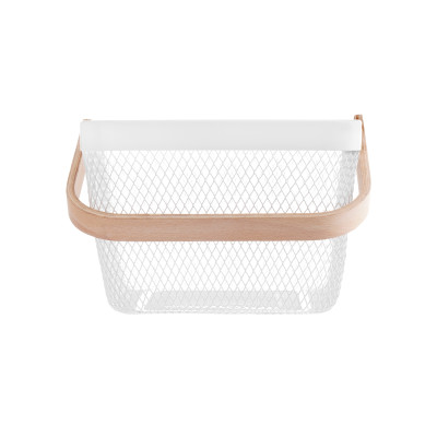 Giỏ lưới kim loại quai xách gỗ đa năng_ hàng nhập khẩu chính hãng.