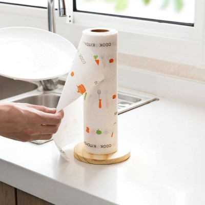 25cm 3c | Cuộn giấy lau nhà bếp đa năng vải không dệt có thể tái sử dụng nhiều lần