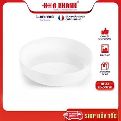 Khay nướng Thuỷ Tinh Luminarc Diwali Service Trắng Tròn 18cm - N2945