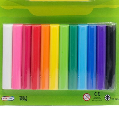 Sáp Nặn Học Tập 12 Màu Thường SMARTKIDS (4 Khuôn + 1 Cây Lăn) SK-BL12M5R