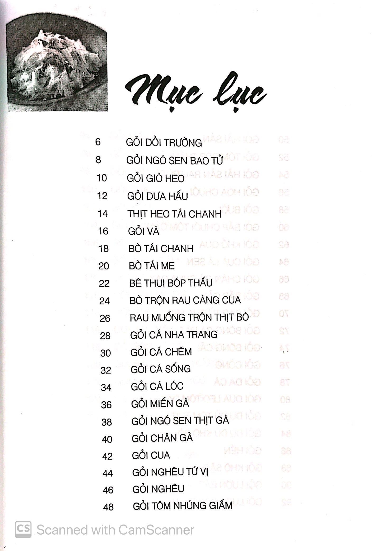 Các Món Gỏi Thông Dụng