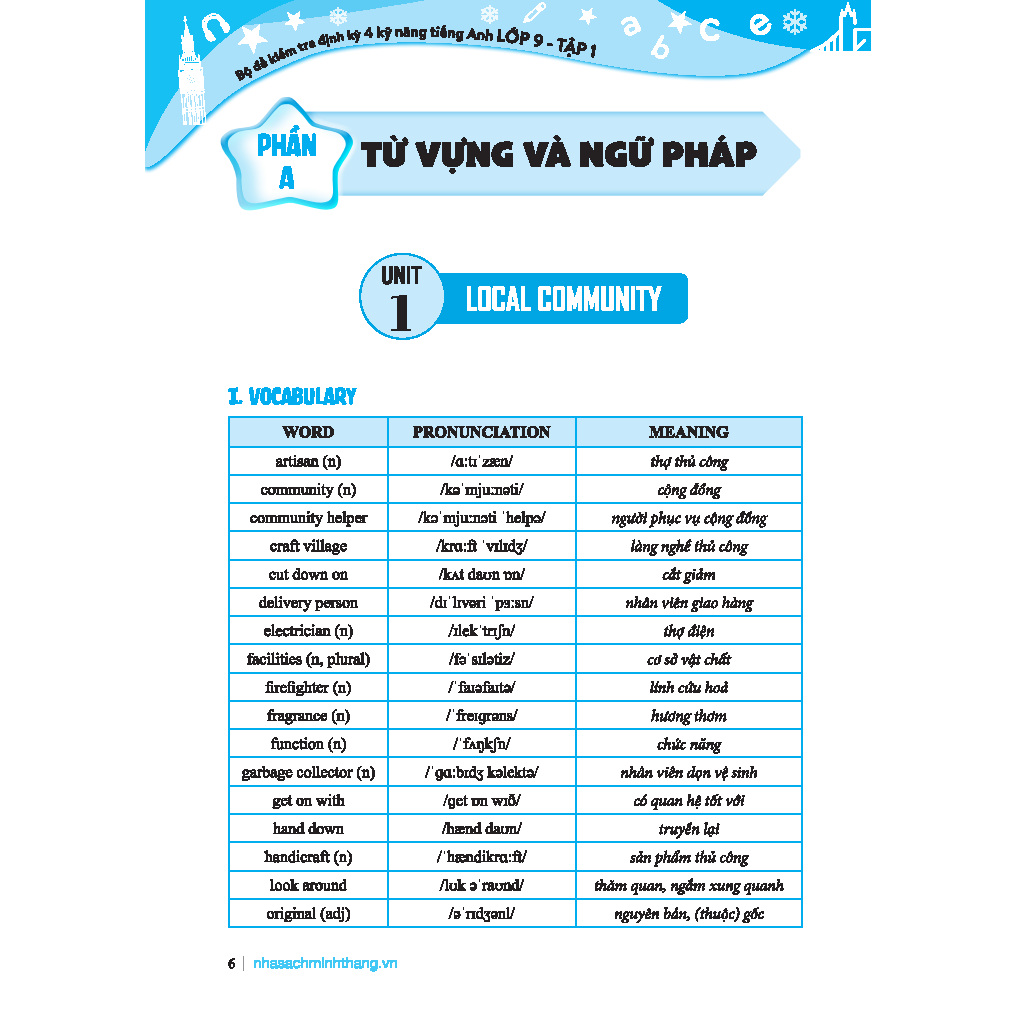 GLOBAL SUCCESS - Bộ đề kiểm tra định kỳ 4 kỹ năng tiếng anh lớp 9 tập 1 (Có đáp án)