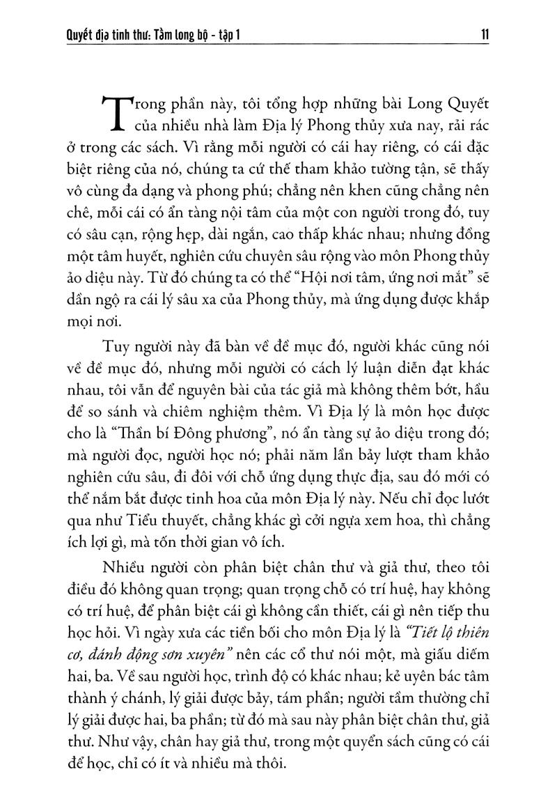 Quyết Địa Tinh Thư - Tầm Long Bộ - Tổng Hợp Tinh Hoa Địa Lý Phong Thủy Trân Tàng Bí Bản (Tập 1)