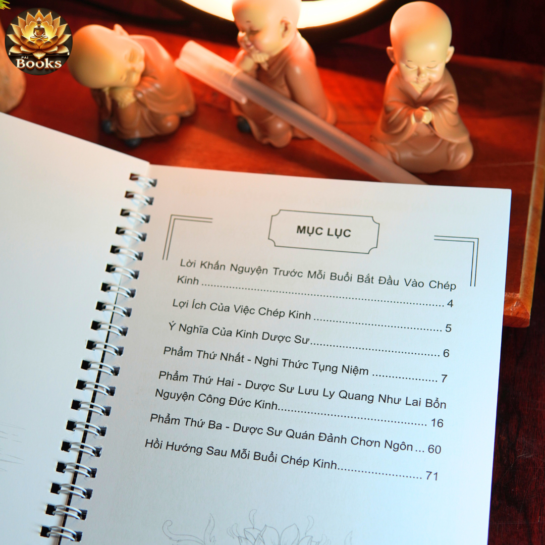 Sách Chép Kinh - Dược Sư Lưu Ly Quang Vương Phật - PAI BOOKS.