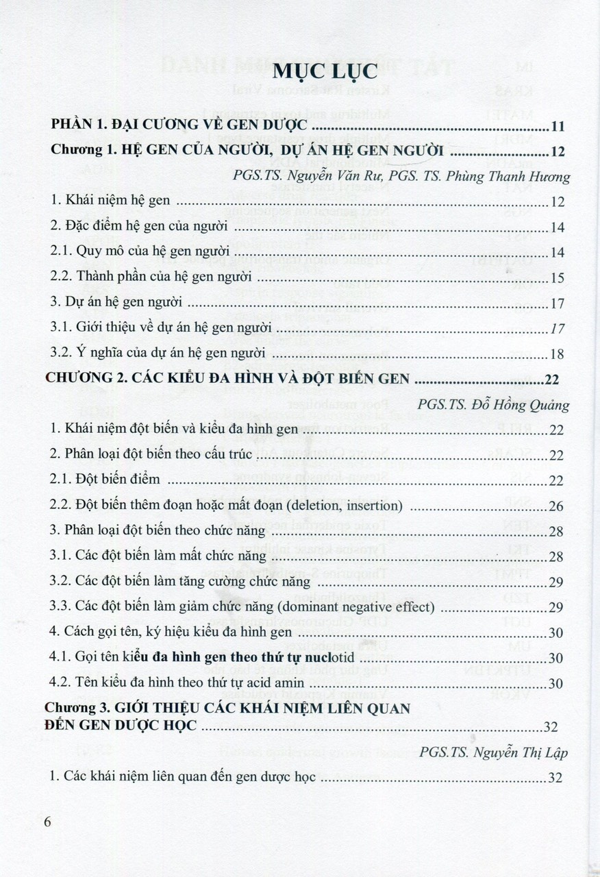 Gen Dược Học - Ảnh Hưởng Của Gen Đến Đáp Ứng Thuốc (Sách đào tạo sau đại học)
