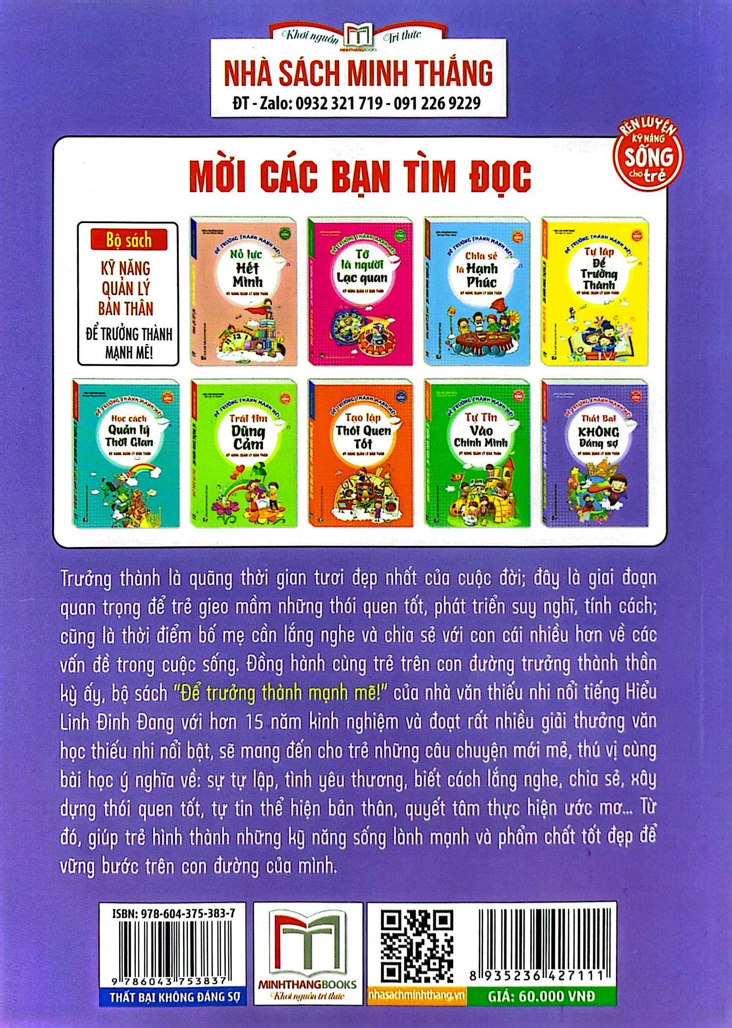 Kỹ Năng Quản Lý Bản Thân - Thất Bại Không Đáng Sợ