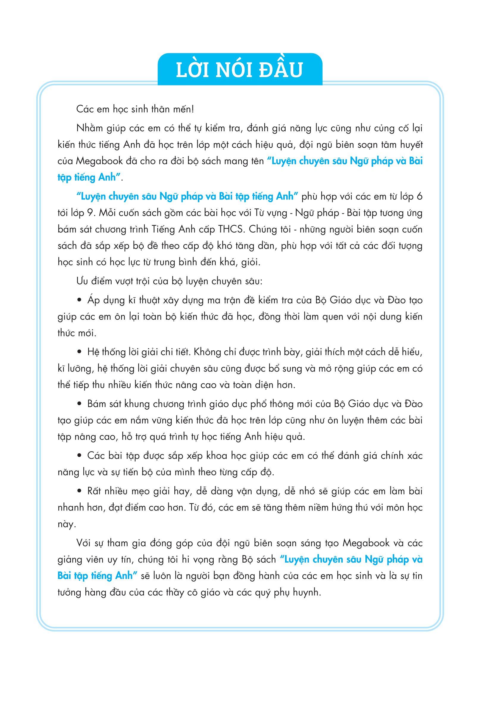 Luyện Chuyên Sâu Ngữ Pháp Và Bài Tập Tiếng Anh 6 - Tập 1 (Theo Chương Trình Global Success)