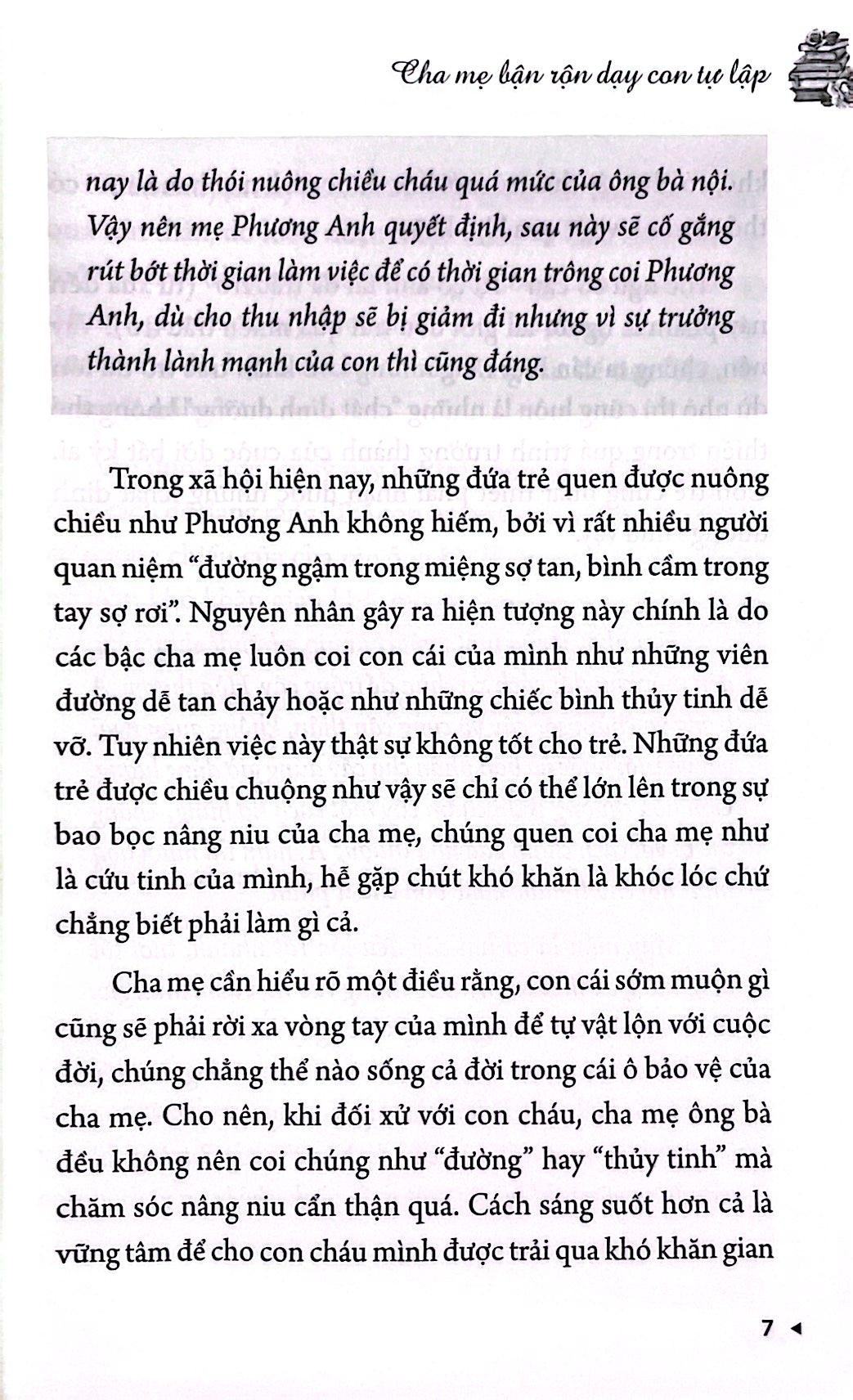 Cha Mẹ Bận Rộn Dạy Con Tự Lập