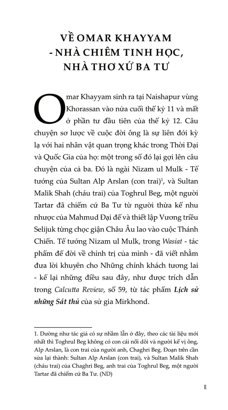 Đến Như Nước Chảy, Đi Tựa Gió Phiêu - Thơ Rubáiyát - Omar Khayyám; Hà Thuỷ Nguyên dịch