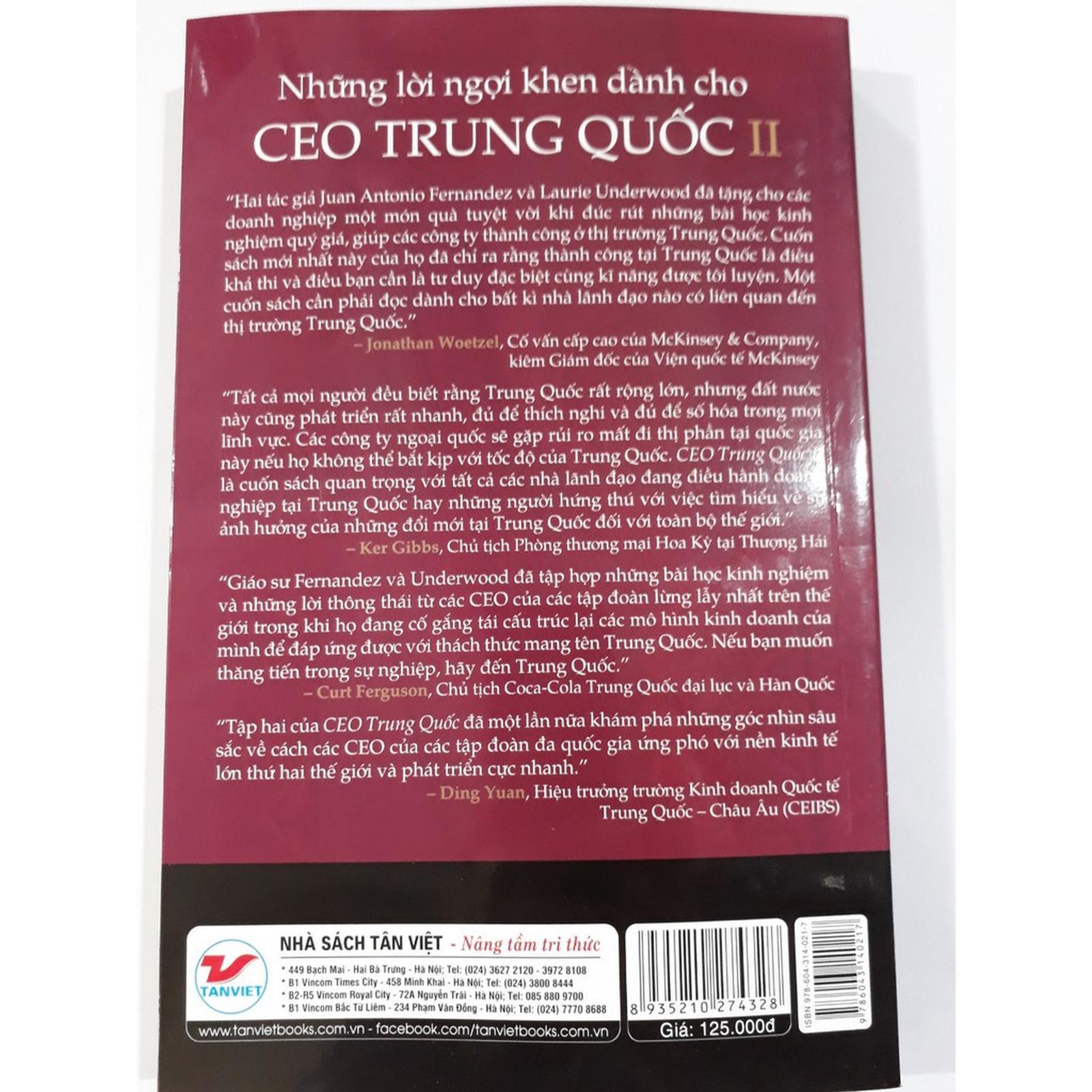 CEO Trung Quốc Ii Bài Học Kinh Nghiệm Từ 25 CEO Của Các Tập Đoàn Đa Quốc Gia Hàng Đầu Ở Trung Quốc - Bản Quyền