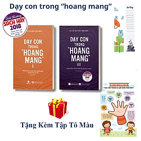 Combo Dạy Con Trong Hoang Mang -Tập 1 & 2 + Tặng Kèm Tập Tô Màu Bất Kỳ Cho Bé  +  Poster Quy tắc năm ngón tay An Toàn Cho Con Yêu + Bookmark Cú Mèo