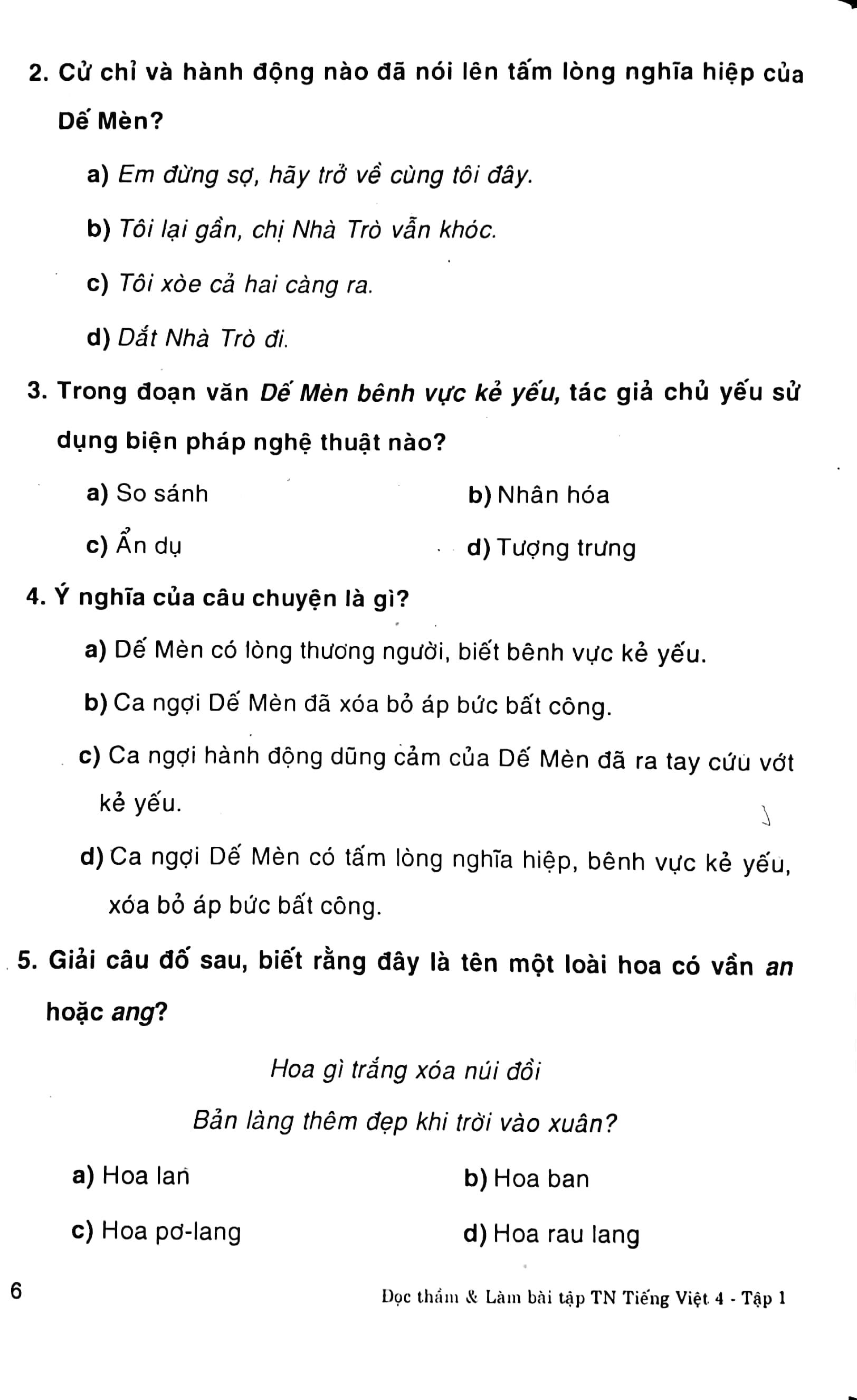 Đọc Thầm Và Làm Bài Tập Trắc Nghiệm Tiếng Việt 4 - Tập 1