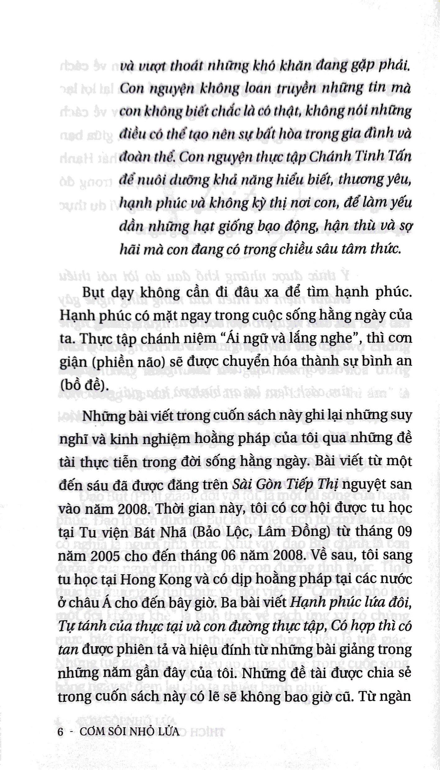 Cơm Sôi Nhỏ Lửa