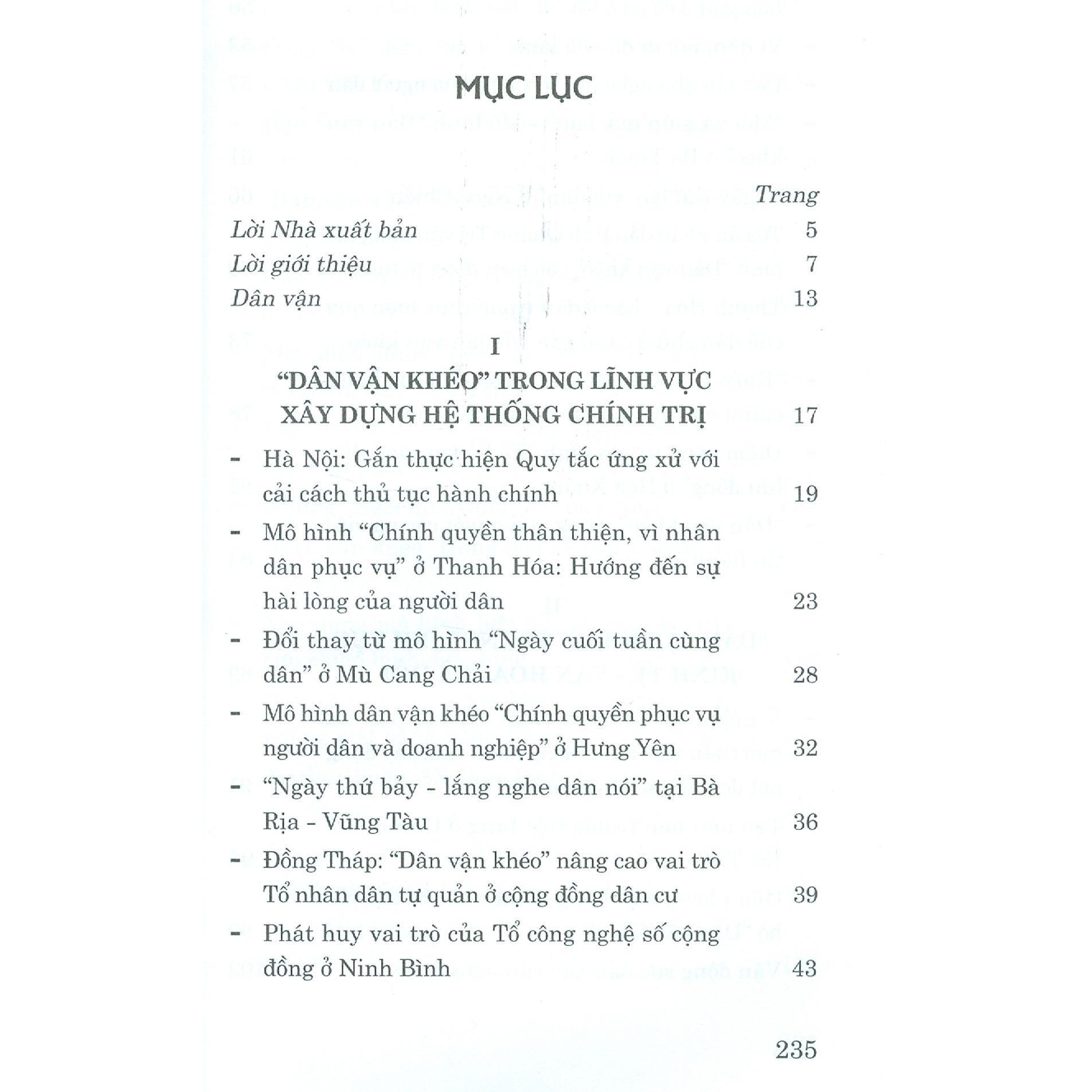 Sách - Những Tấm Gương, Mô Hình, Điển Hình Dân Vận Khéo - NXB Chính Trị Quốc Gia
