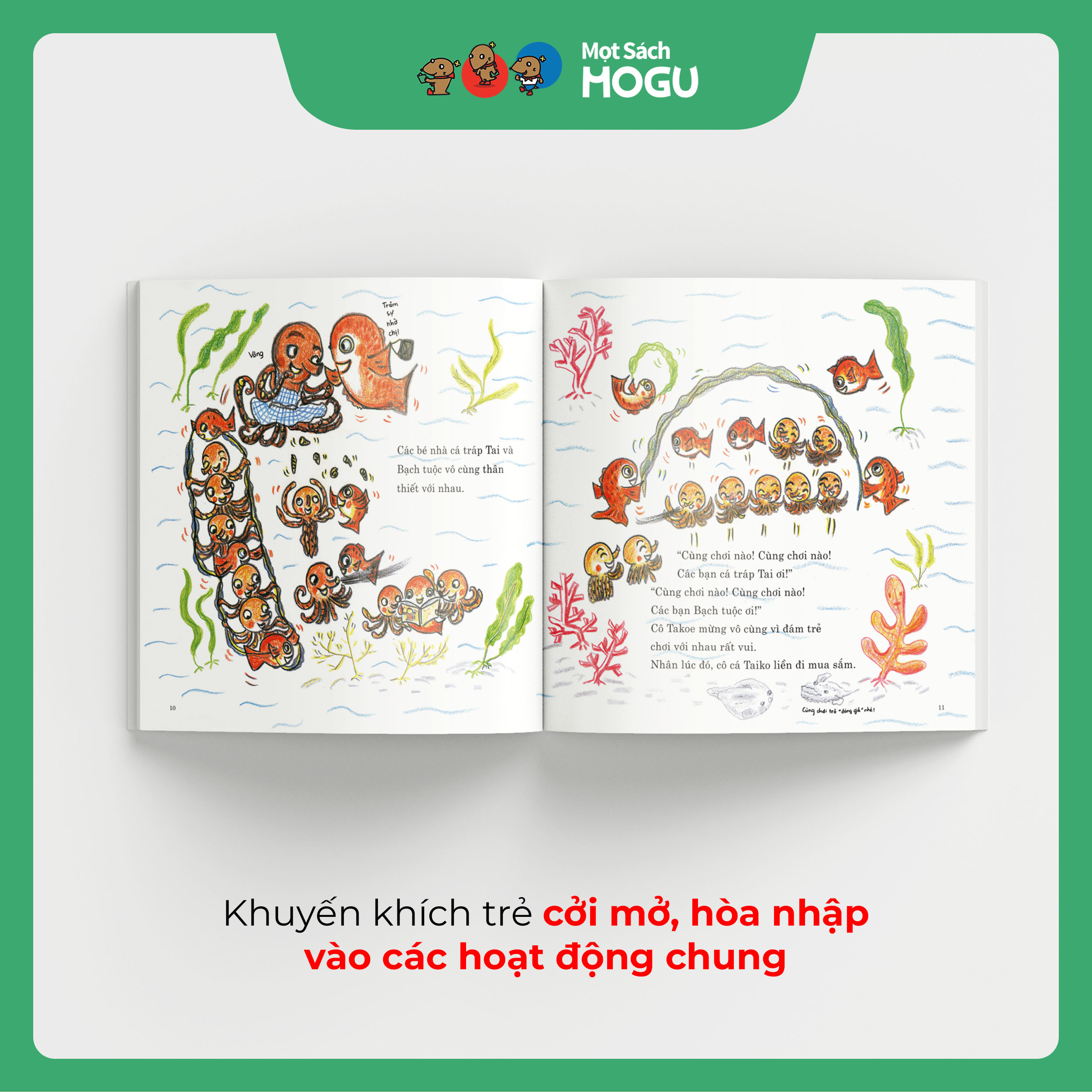 Truyện Ehon bé 3-4-5 tuổi - Cô cá Seitouchi Taiko muốn đi dự tiệc