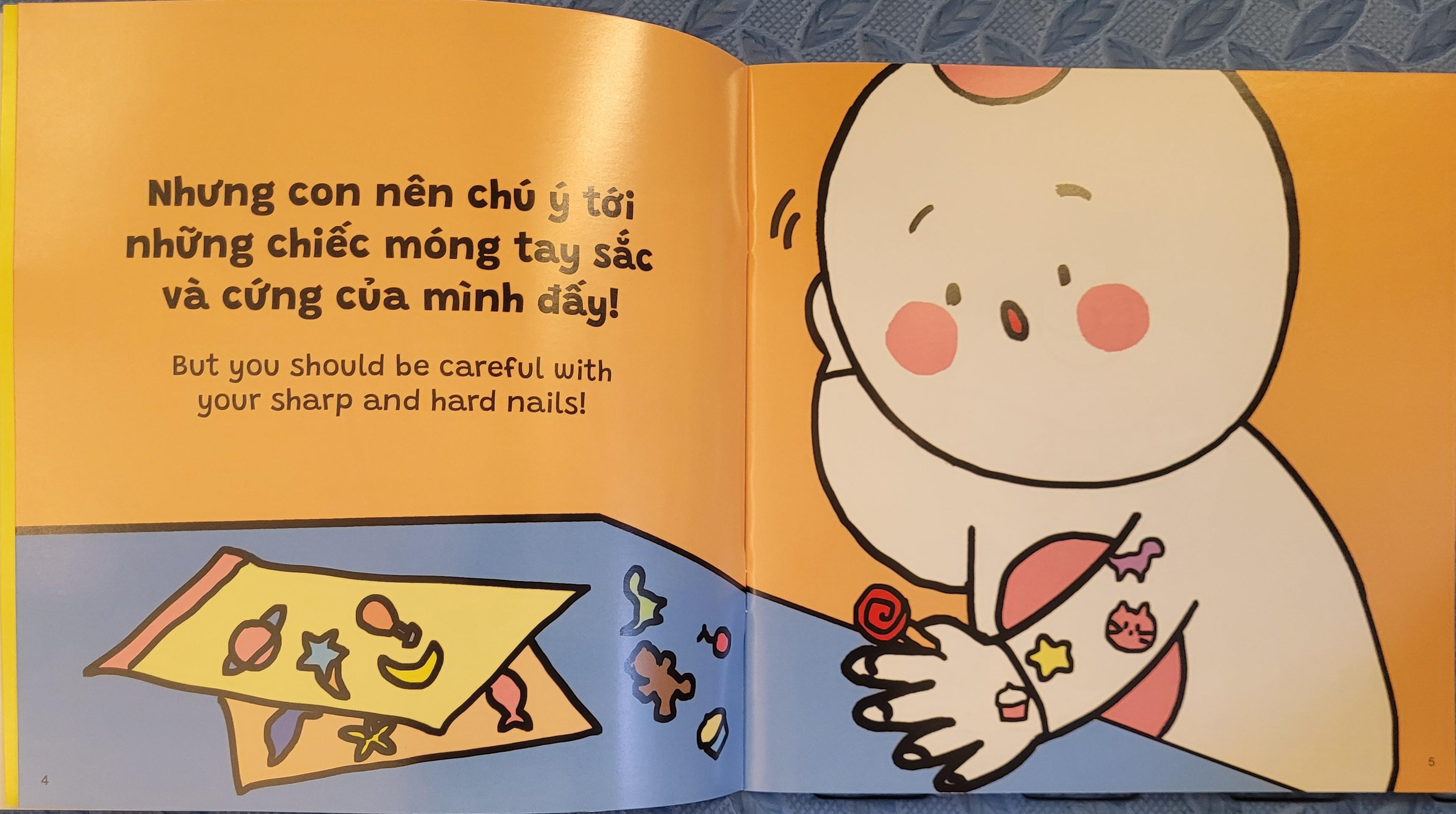 Sách Ehon Miu Bé Nhỏ Phần 4 Song Ngữ - Miu Bé Nhỏ Đừng Cắn Móng Tay Nhé