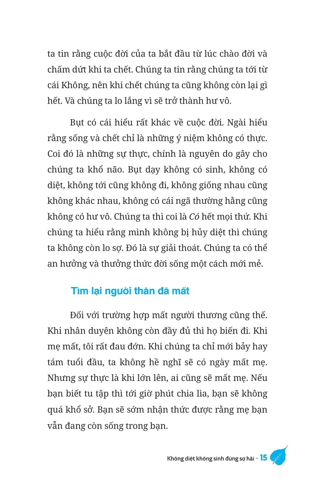 Không Diệt Không Sinh Đừng Sợ Hãi (Tái Bản 2022)