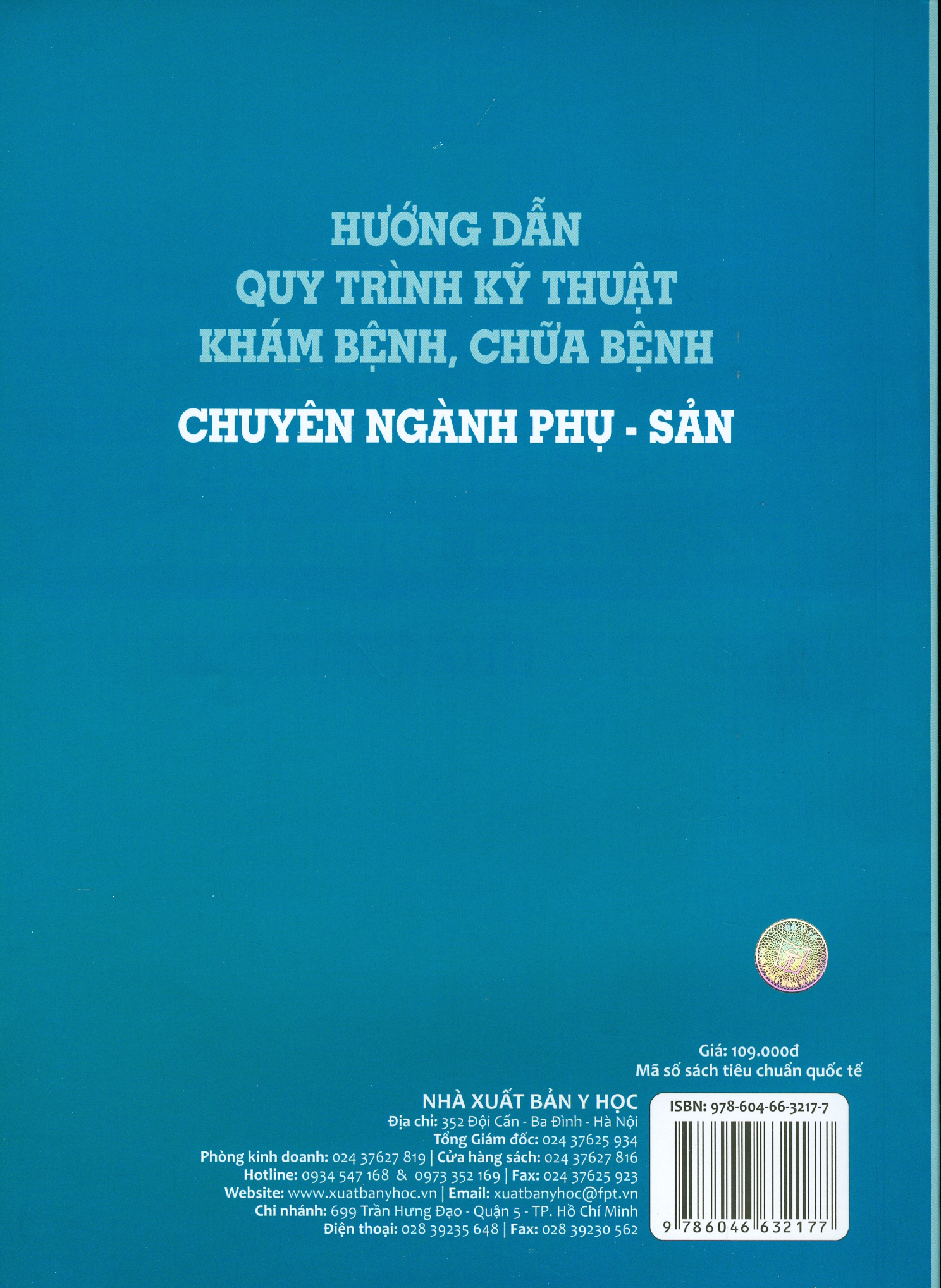 Hướng Dẫn Quy Trình Kỹ Thuật Khám Bệnh, Chữa Bệnh Chuyên Ngành Phụ - Sản