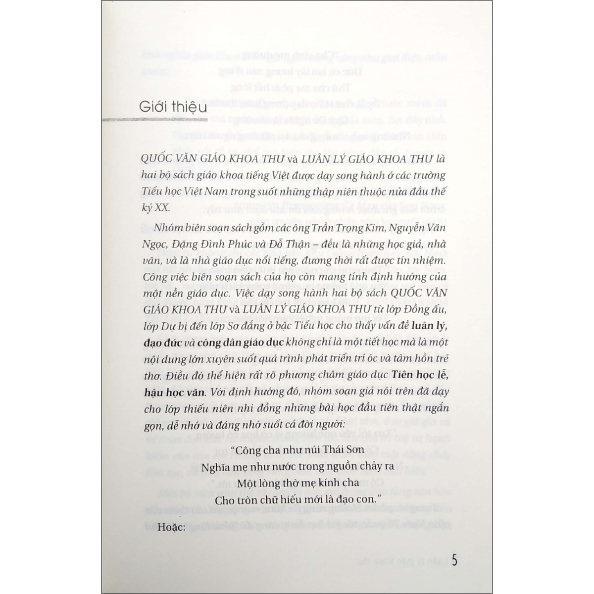 Luân Lý Giáo Khoa Thư (Tái Bản)